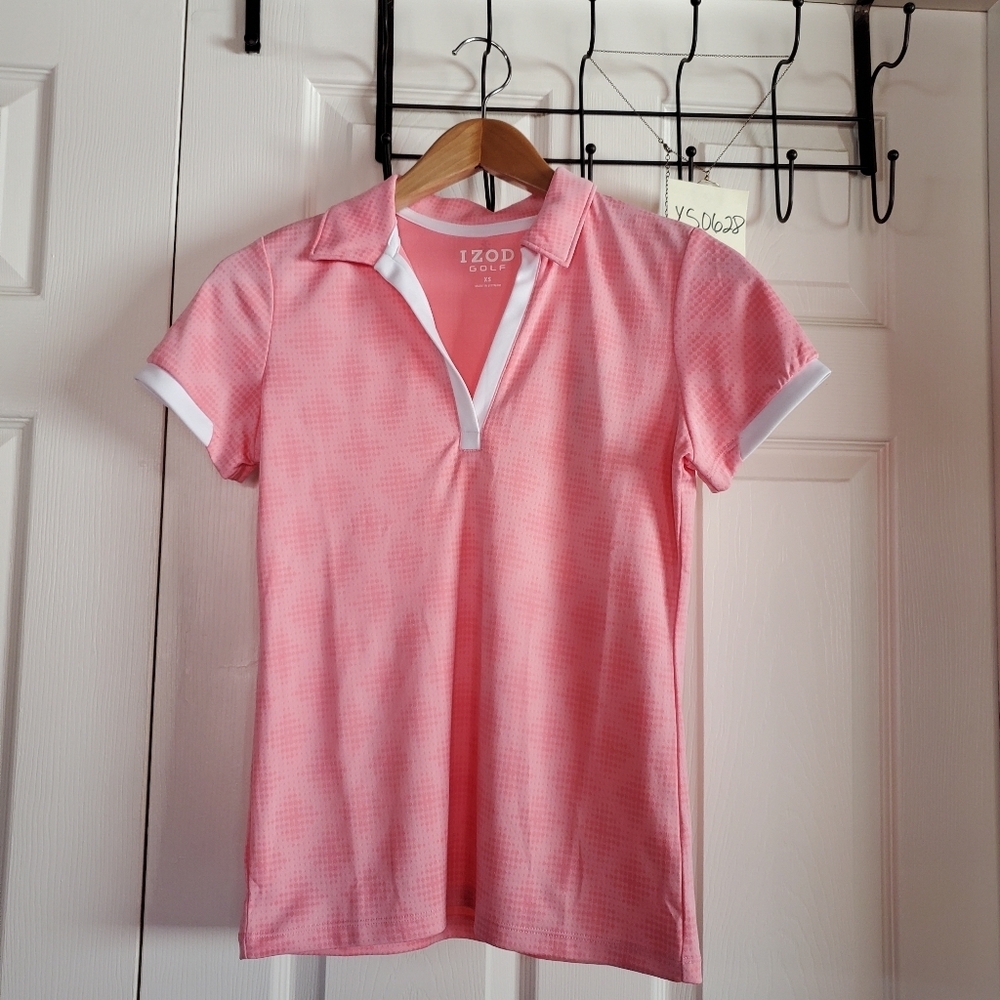 IZOD Golf Polo Shirt Pink‎ Short Sleeve Women’s Size XS